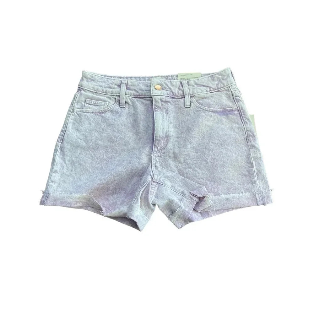 Universal Thread Women's White Super High Rise Vintage Midi Jean Shorts Size 4